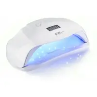 LED UV лед уф лампа SUN X PLUS 72вт для наращивания ногтей, гель лак для двух рук Белая