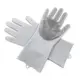 Хозяйственные силиконовые перчатки для уборки и мытья посуды Magic Silicone Gloves Серый