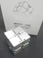 Нескінченний кубик RESTEQ, антистрес Infinity Cube 38 мм. Іграшка-антистрес з алюмінієвого сплаву