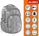 Вместительный женский рюкзак с сердечками Paso 30L PPMM19-2706 серый