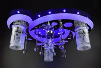Люстра стельова Космос з кольоровим LED підсвічуванням та авто відключенням з пультом 25283 Чорний 20х45х45 см.