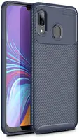Чехол-накладка Ipaky Carbon Fiber Series/Soft TPU Case Samsung Galaxy A40 Blue