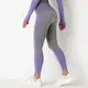 Леггинсы женские спортивные 9661 L серые с фиолетовым