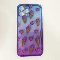 Чехол для Iphone 12 Pro Max розово-синий Мороженое