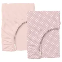 Набор простыни на резинке 140х200 ROSE / DOTS ROSE