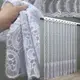 Готовая (3х2,7м.) тюль органза с вышивкой и люрексом. Цвет голубой с белым. Код 1683т 42-0731