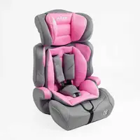 Автокресло Joy универсальное, с бустером, группа 1/2/3, 9 - 36 кг. Gray and Pink (154941)
