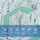 Панель стеновая 3D 700х700х4мм Серо-зеленые соты мрамор SW-00002006