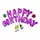 Набор фольгированных шаров Happy Birthday с бокалами (Розовый).