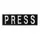 Шеврон на липучке для журналистов Пресса Press 8х25 см вышитый патч нашивка для работников медиа и СМИ
