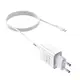 СЗУ сетевое зарядное устройство HOCO C81A 1USB/2.1A с кабелем для зарядки USB - MicroUSB Белый