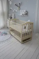 Ліжко дитяче Baby Comfort ЛД4 слонова кістка з шухлядою