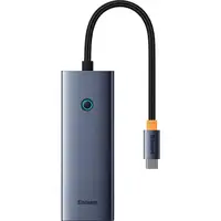 HUB адаптер Baseus UltraJoy Series 5-Port HUB Docking Station |Type-C to HDMI4K@30Hz*1+USB 3.0*4|