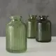 Набір 3-х ваз Мерула лаковане зелене скло h10см Гранд Презент 2019330