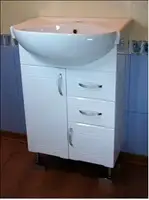 Шафка WIANGI з умивальником ЛЛ Бора/2 Солос, біла