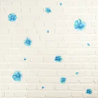 Панель стеновая 3D 700х700х4мм Голубые цветы SW-00001977
