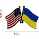 Значок парный флаг Украина Америка 25х40 мм, Пин Украина, Пин Америка, Значок Украина и Америка RESTEQ