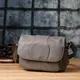 Сумка из натуральной кожи для стильных женщин Vintage 22974 Серый