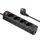 Удлинитель сетевой HOCO Aura 4-bit extension cable socket fast charge NS1 |2USB/1Type-C, 4Sockets, 4000W, 20W/3A, PD/QC, 1.8m|