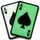 Набор шевронов 2 шт Карта Туз Пик, Ace of Spades, светятся в темноте, на липучке, 5х8 см, вышитый патч, нашивка, шеврон