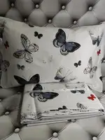 Butterfly сатиновое постельное белье. Евро размер. Dijital Belizza Турция.