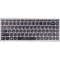 Клавиатура для ноутбука LENOVO Z410, G400 черный, серый фрейм