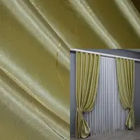 Комплект штор (2шт. 1,5х2,7м.) из ткани софт. Цвет золотистый. Код 1478ш 33-0346