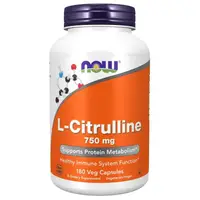 Аминокислота NOW L-Citrulline 750 mg, 180 вегакапсул