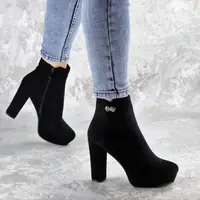 Ботильйони жіночі Fashion Sabryna 2398 36 розмір 23,5 см Чорний