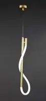 Люстра светодиодная подвесная LED светильник для квартиры на потолок лэд 27640 Латунь 85-180х14х10 см.