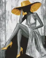 Алмазная мозаика - "Золотая дама" ©art_selena_ua, 40х50см