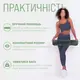Коврик для йоги и фитнеса EasyFit TPE+TC 6 мм двухслойный + Чехол черный с зеленым