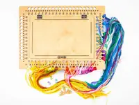 Органайзер-парковка с отверстиями для намотки ниток Ткань ТМ Embroidery Craft Органайзер под процесс 35х26х6 66 отверстий грецкий орех OG-071