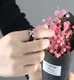 Керамическое черное женское кольцо с кристаллами код 1370