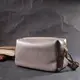 Женская интересная сумка с двумя ремнями из натуральной кожи Vintage 22275 Серый