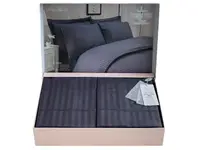 Постельное белье Maison D'or New Rails Anthracite Темно Серый Сатин Люкс