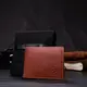 Компактный кошелек из натуральной кожи без застежки GRANDE PELLE 11661 Коричневый