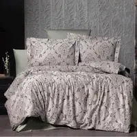 Постільна білизна євро Arya Arya Vogue Органік Жаккард Paris AR-A107256-Anthracite-Gray 200x220 см сірий антрацит