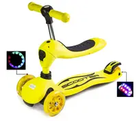 Самокат-трансформер 2in1 Scale Sports. Yellow (все колеса светятся)