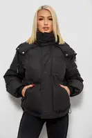 Куртка женская зимняя короткая, цвет черный, 244R983