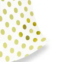Папір пакувальна PPW PAPER Lesko PZ001 Білий Золотий Горох для подарунків 50*70 см