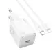 Адаптер сетевой Hoco Mighty single port charger N40 (Type-C to Lightning set) |1Type-C, 20W/3A, PD/QC|