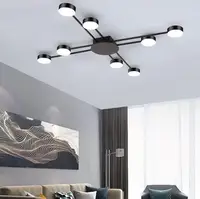 Люстра светодиодная потолочная LED светильник для квартиры на потолок лэд 26572 Черный 6х73х75 см.