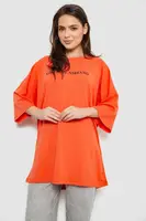 Футболка женская с принтом, цвет оранжевый, 244R3013