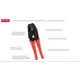 Клещи для обжима контактов с храповым механизмом (0,5 – 1/1,5 – 2,5/4 – 6мм) INTERTOOL HT-7050