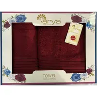 Набір рушників Arya Жаккард Dophne A107313-Burgundy 2 предмети бордовий