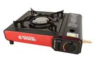 Плита портативная газовая MASTERTOOL, с пьезоподжигом, в пластиковом кейсе. Black and Red (44-5102)