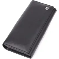 Солідний жіночий гаманець із натуральної шкіри ST Leather 23088 Чорний
