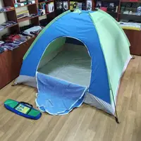 Палатка туристическая 2*2*1.1м Голубая с салатовым 49483