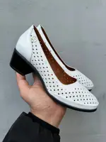 Женские туфли кожаные летние белые Emirro 23864/1 (38)